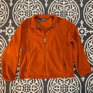 L.L. Bean Orange Fleece Jacket